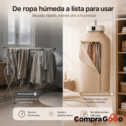 SECADOR DE ROPA PORTATIL | SECA TU ROPA SIN SOL EN INVIERNO