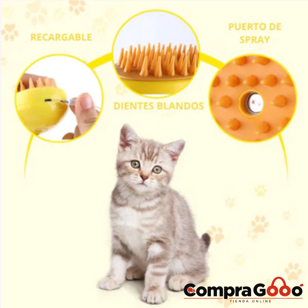 CEPILLO VAPORIZADOR PARA PERROS Y GATOS