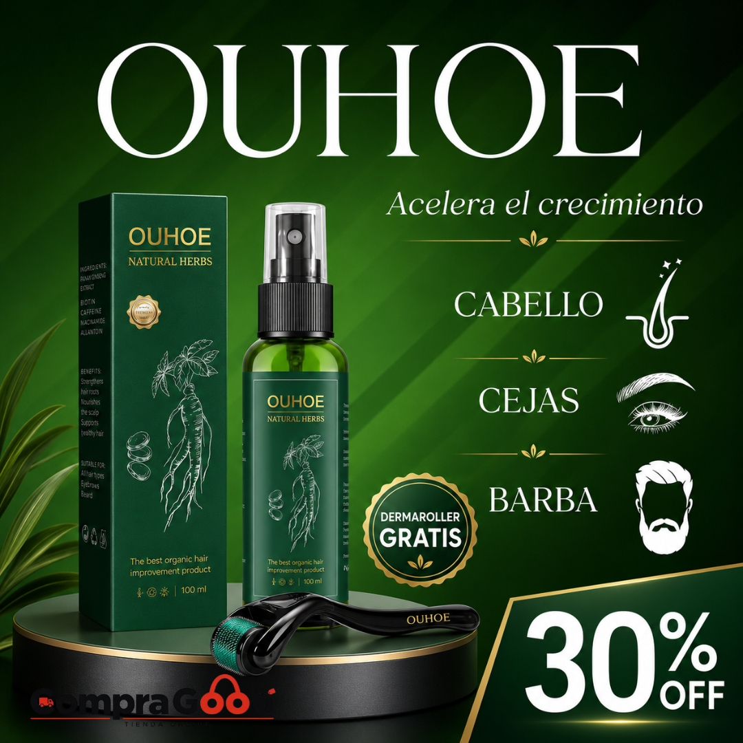 SUPER COMBO CAPILAR OUHOE 100ML+ DERMA ROLLER